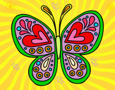 Dibujo Mandala mariposa pintado por laia1519