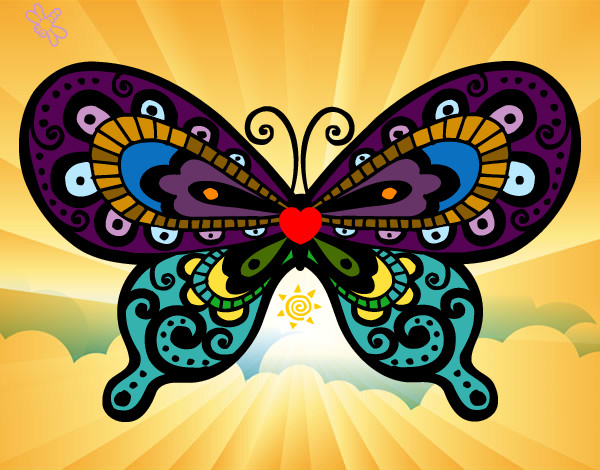 Dibujo Mariposa bonita pintado por espinosa