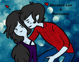 Dibujo Marshall Lee y Marceline pintado por Ioana99