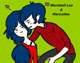 Dibujo Marshall Lee y Marceline pintado por Tinita_27