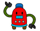 Dibujo Robot con largos brazos pintado por Vale11