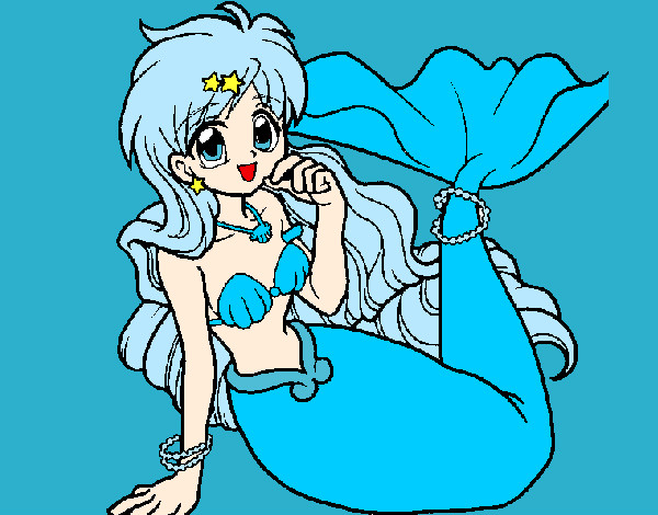 Dibujo Sirena 1 pintado por fugal