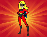 Dibujo Superheroina pintado por VEDAPS