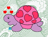 Dibujo Tortuga con corazones pintado por Natashaty