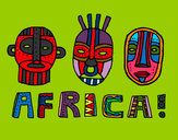 Dibujo Tribus de África pintado por botanica