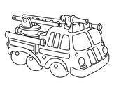 Dibujo Vehículo de bomberos pintado por somal