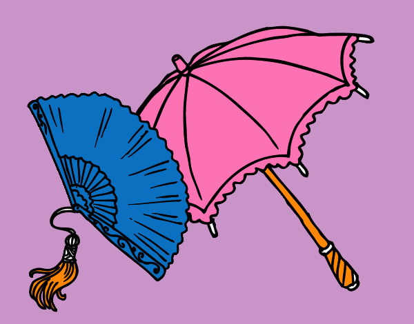 Dibujo Abanico y paraguas pintado por ekaterine