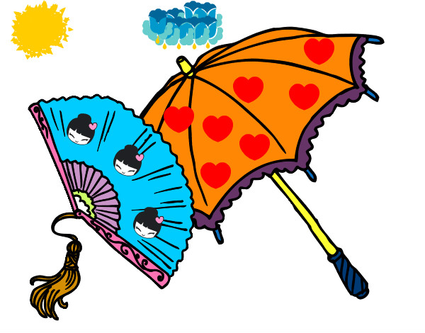 Dibujo Abanico y paraguas pintado por scratchcl