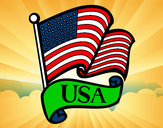 Dibujo Bandera de los Estados Unidos pintado por kamikripk