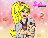 Dibujo Barbie con su linda gatita pintado por Marielu