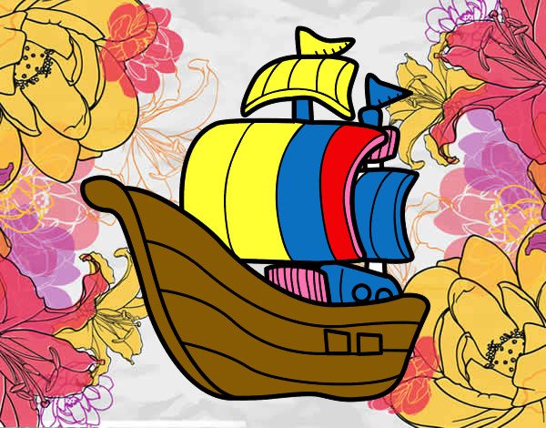 Dibujo Barco de corsarios pintado por mimoar