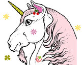 Dibujo Cabeza de unicornio pintado por AMALITA1