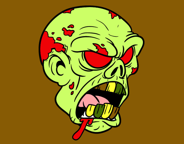 Dibujo Cabeza de zombi pintado por nimacort