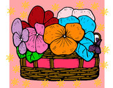 Dibujo Cesta de flores 12 pintado por Aiske913