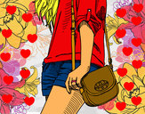 Dibujo Chica con bolso pintado por avi_guapa