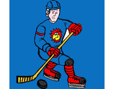 Dibujo Jugador de hockey sobre hielo pintado por nimacort