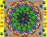 Dibujo Mandala 4 pintado por lokobeno