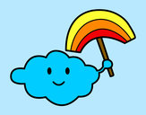 Dibujo Nube con arcoiris pintado por tanxita