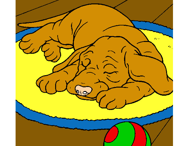 Dibujo Perro durmiendo pintado por tanxita