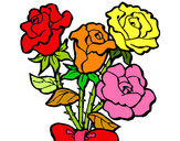 Dibujo Ramo de rosas pintado por natalia27