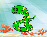 Dibujo Serpiente feliz pintado por camilito92