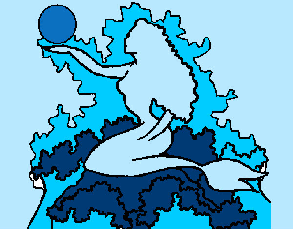 Dibujo Silueta de sirena pintado por sofi2012