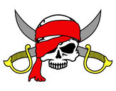 Dibujo Símbolo pirata pintado por lletimi
