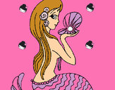 Dibujo Sirena y perla pintado por alejoknc