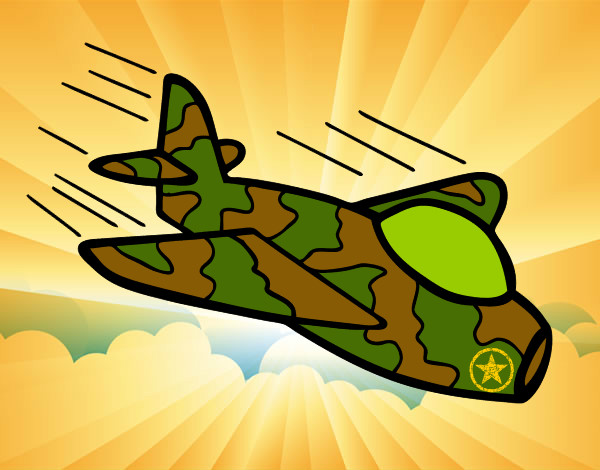 avion de guerra camuflado