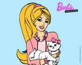 Dibujo Barbie con su linda gatita pintado por nata1201