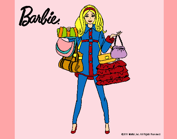 Dibujo de Barbie de compras pintado por Queyla en Dibujos ...