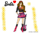 Dibujo Barbie rockera pintado por meryi