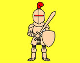 Dibujo Caballero con espada y escudo pintado por julio3