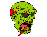 Dibujo Cabeza de zombi pintado por venomman
