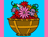 Dibujo Cesta de flores 11 pintado por ALBAS