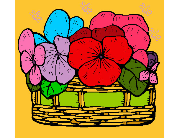 Dibujo Cesta de flores 12 pintado por yesabel