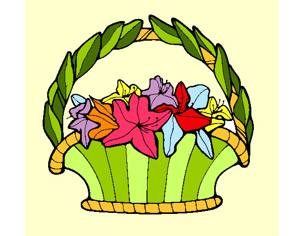 Dibujo Cesta de flores 4 pintado por yesabel