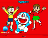 Dibujo Doraemon y amigos pintado por eloi