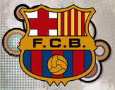 Dibujo Escudo del F.C. Barcelona pintado por 348ALEX