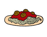 Dibujo Espaguetis con carne pintado por Jenny23