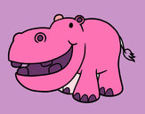 Dibujo Hipopótamo pequeño pintado por Shishi