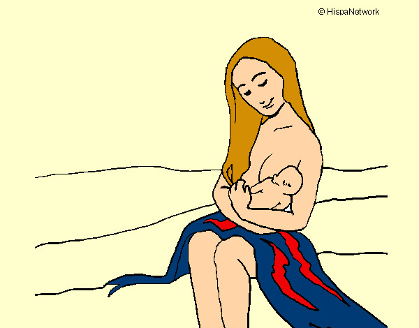 Dibujo Madre con su bebe pintado por LUCIA2