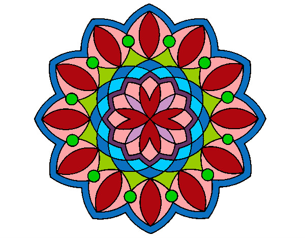 Dibujo Mandala 3 pintado por yesabel