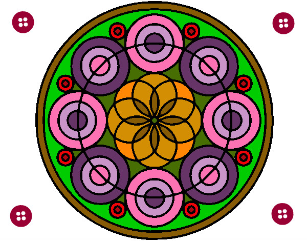 Dibujo Mandala 35 pintado por yesabel