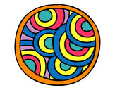 Dibujo Mandala circular pintado por roo74