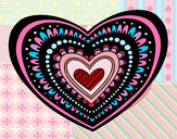 Dibujo Mandala corazón pintado por nata1201
