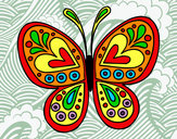 Dibujo Mandala mariposa pintado por nata1201