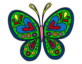 Dibujo Mandala mariposa pintado por pablo17