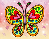 Dibujo Mandala mariposa pintado por yesabel