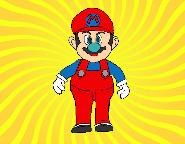 Dibujo Mario pintado por Badinu